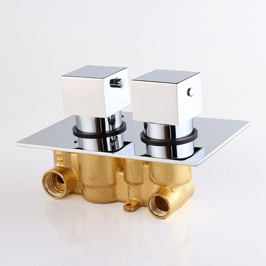 Concealed Thermostatic 2Outlet Solid Brass Shower Valve & Trims with