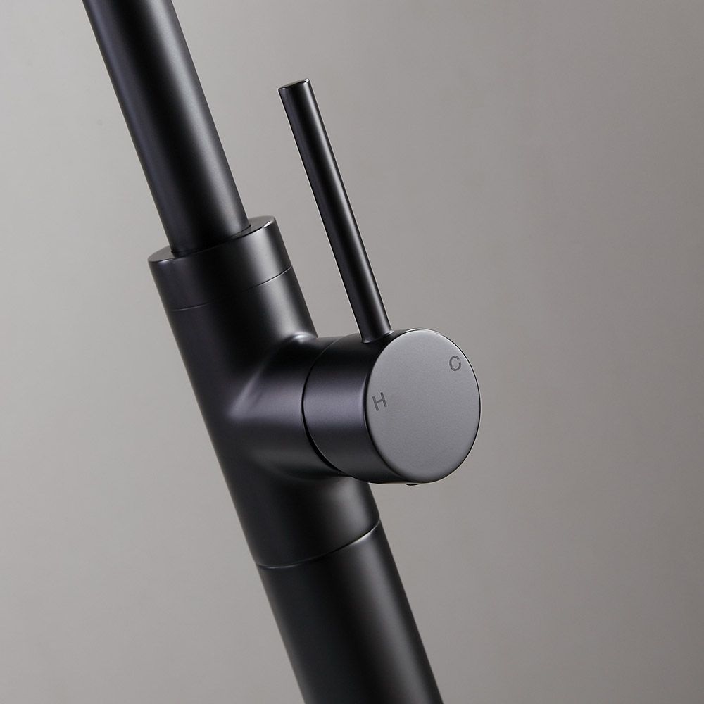 Brewst Modern Style Matte Black Lever Handle Freestanding Bath Filler Tap Solid Brass