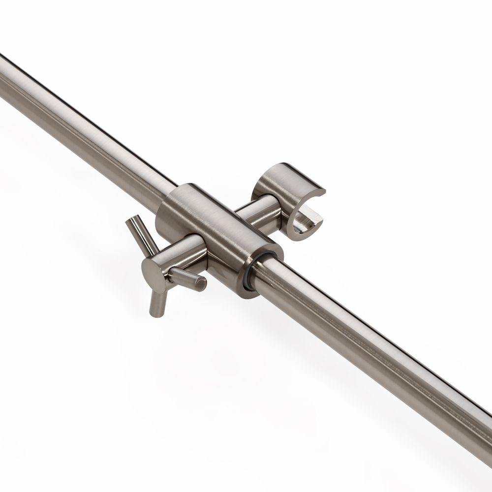 Contemporary Wall Mounted Solid Brass Round Hand Showerhead Slide Bar