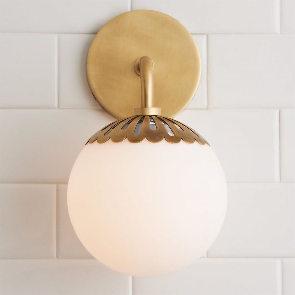 Globe Wall Sconce Gold 1Light Indoor Wall Light