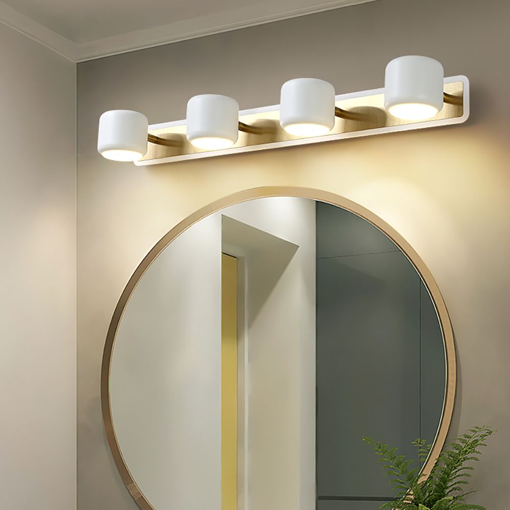 White LED Adjustable Gold Bath Vanity Light 4Light Indoor Wall Light