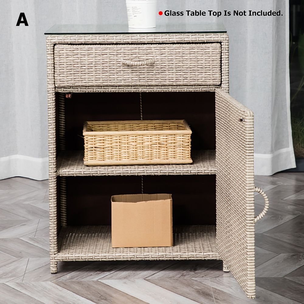 rattan toy cabinet