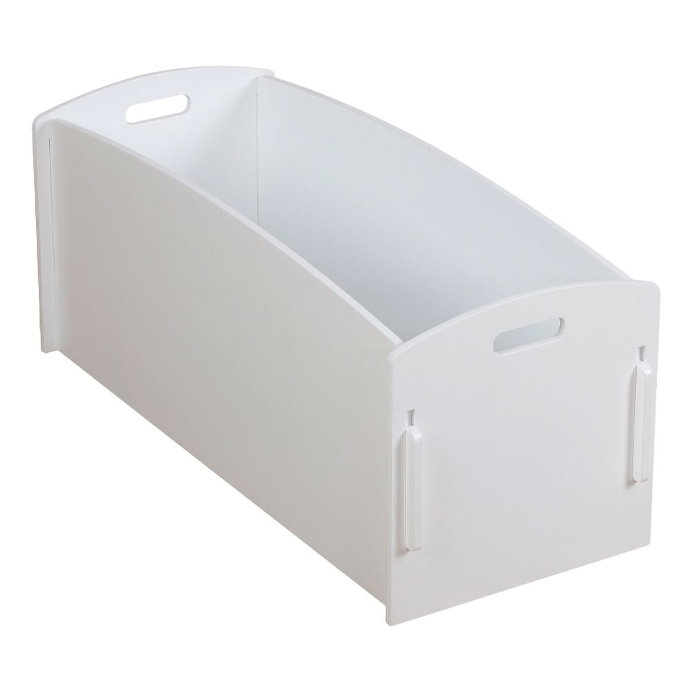 White Kids Storage Toy Box Wooden Toy Organizer