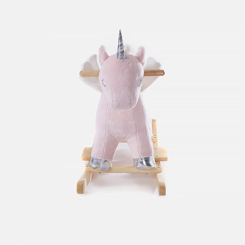 Pink Upholstery Kids Rocking Chair Animal Design