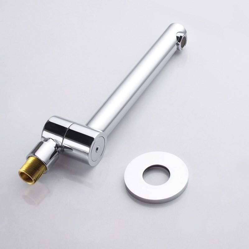 Contemporary Solid Brass Round 180Degree Swivel Wall Mount Tub Filler