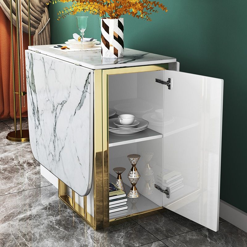 Funktioneller klappbarer Esstisch in Weiß 1600 mm mit