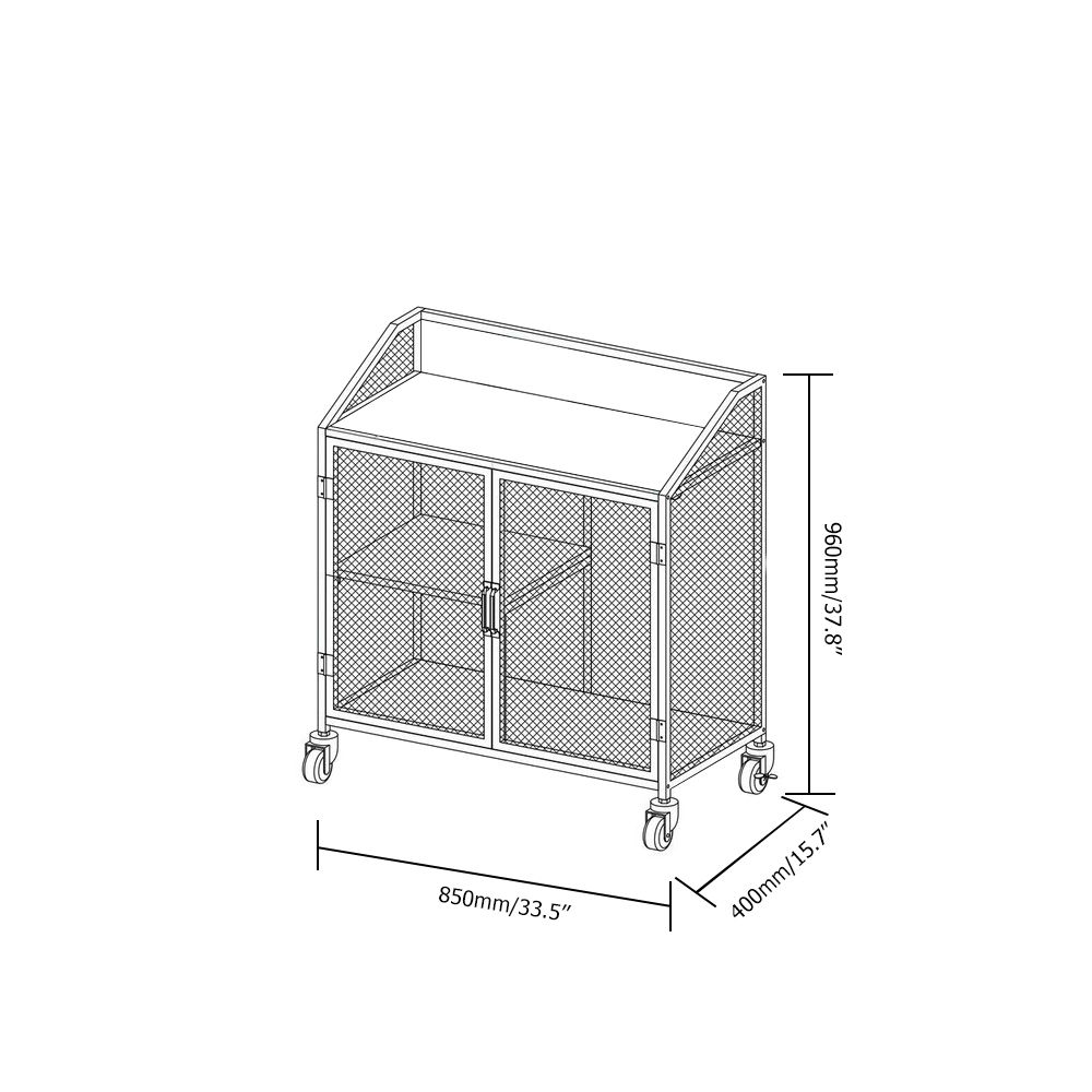 Industrielles Sideboard Vitrine Buffetschrank Küchenlager mit Türen