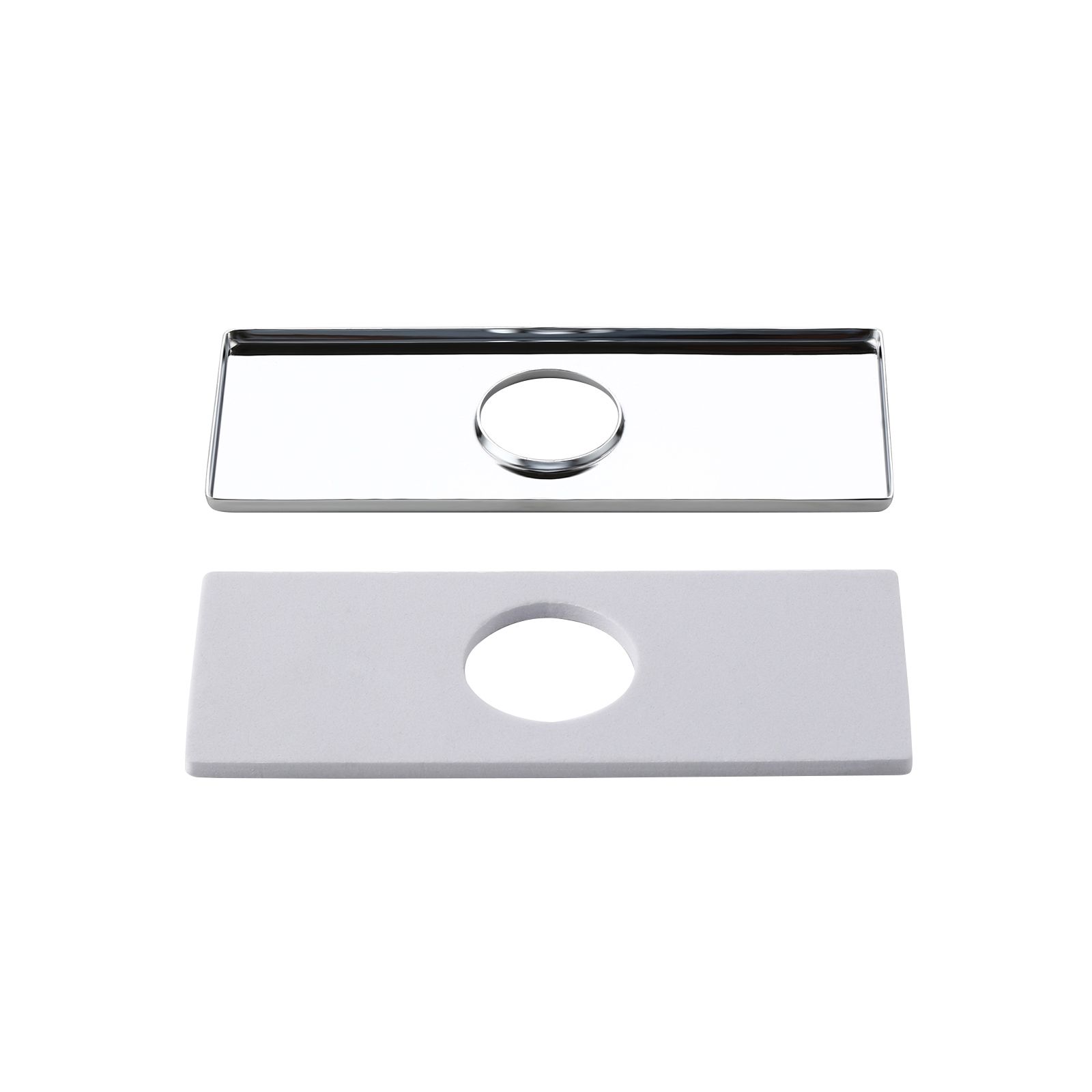 Square Escutcheon Plate Bathroom Vanity Sink Faucet Hole Cover Deck