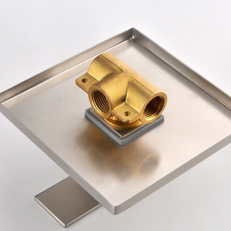 Brushed Nickel Square 1Handle SingleFunction Shower Valve & Trims