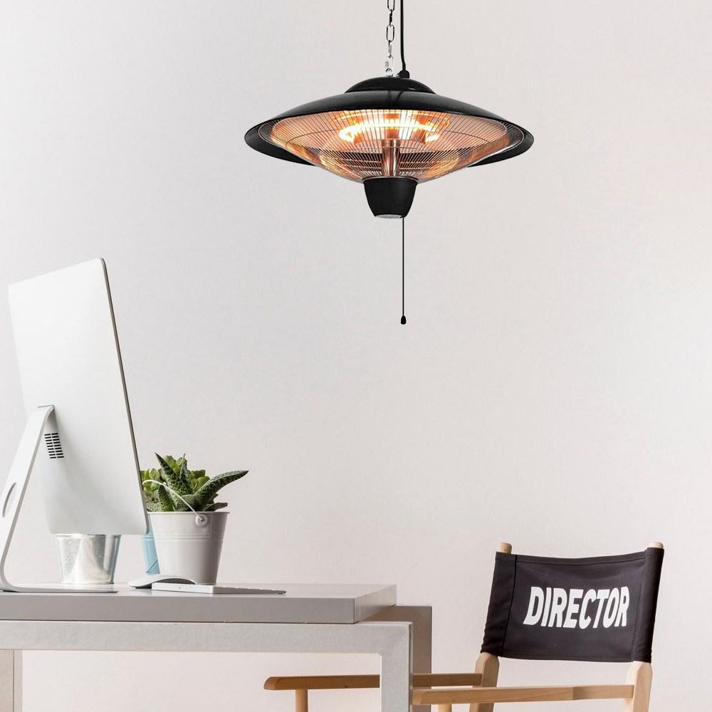 1500W Outdoor Heater Patio Hanging Electric Heater Black Outdoor or Indoor Use