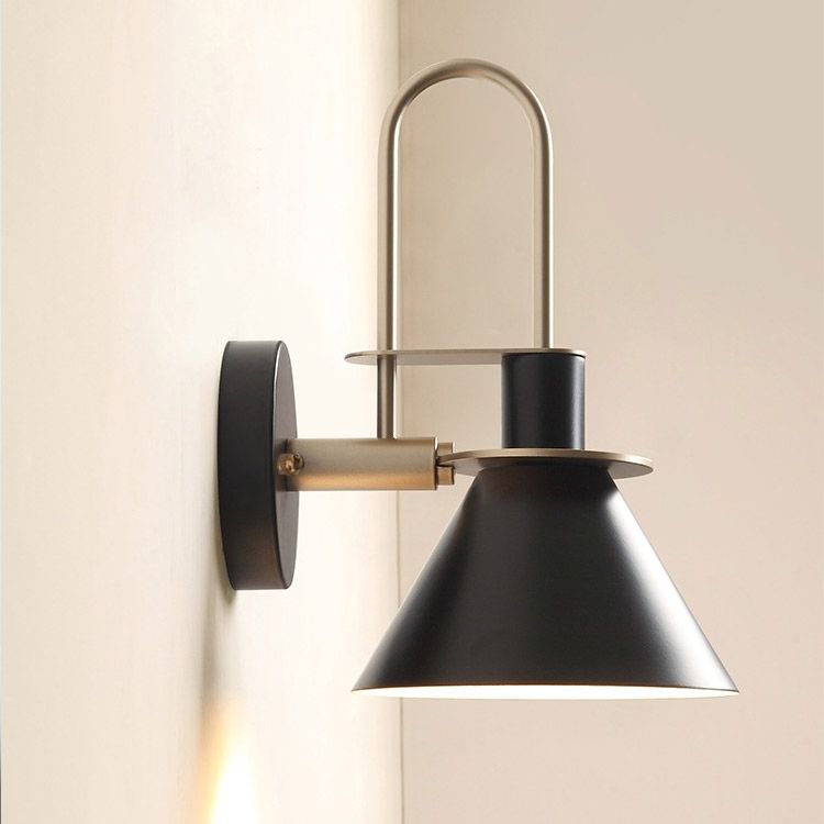 Modern 1 Light Cone Indoor Wall Sconce Metal Tapered Shade Wall Light   A6069da106e845c5b6eb4146084db950 