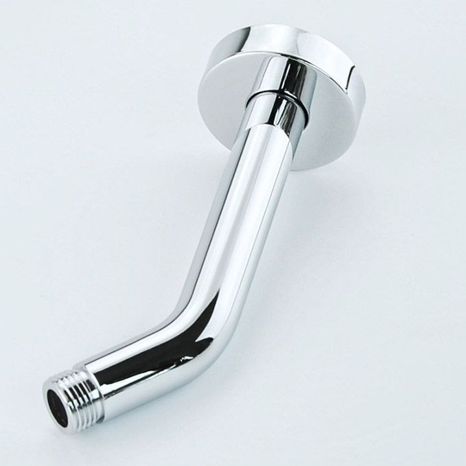 Modern Wall Mounted Solid Brass Short Curved Shower Arm for Rain Shower ...