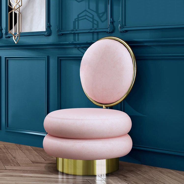 pink and gold vanity chair