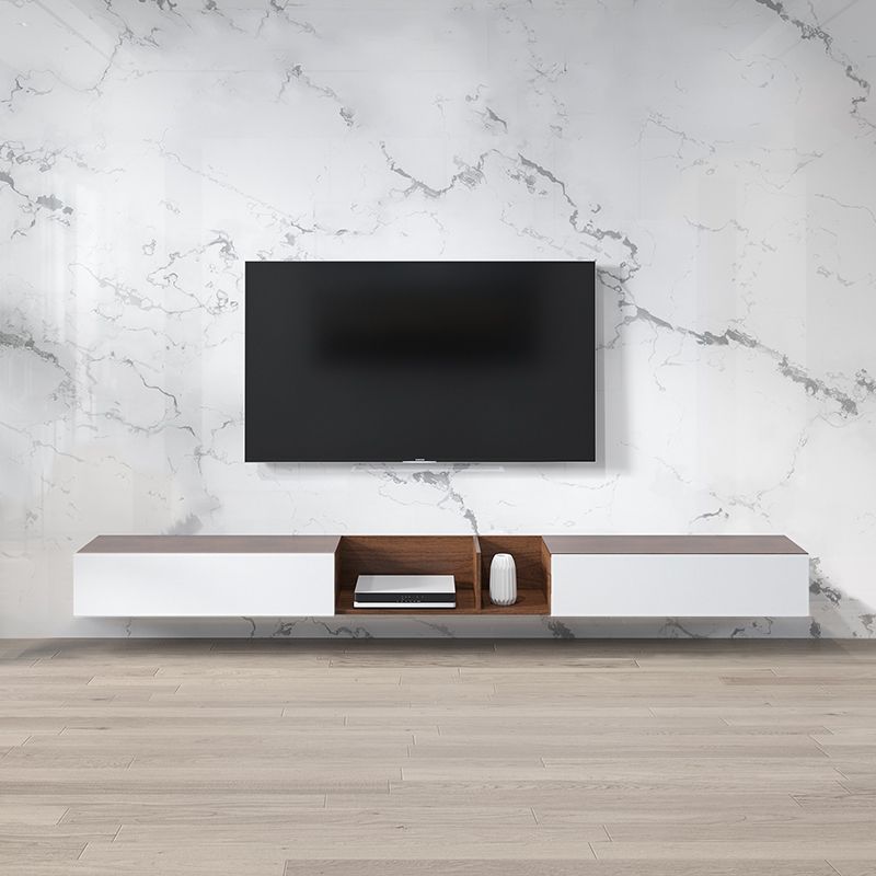White Floating TV Stand WallHung