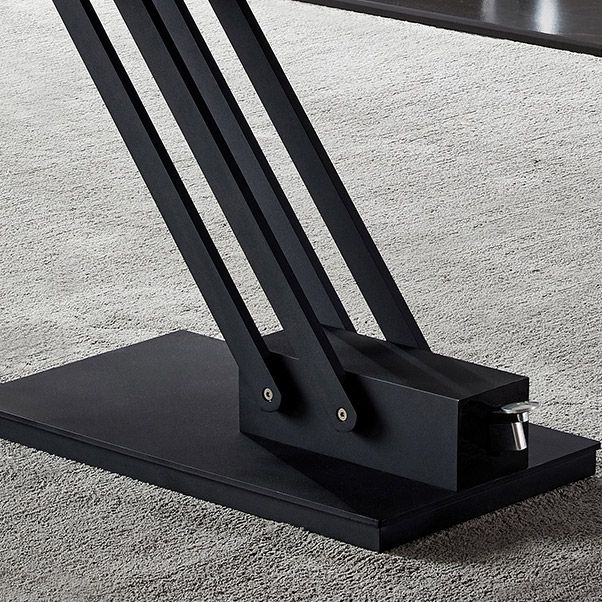 Weißer rechteckiger höhenverstellbarer Couchtisch & Esstisch aus Stein