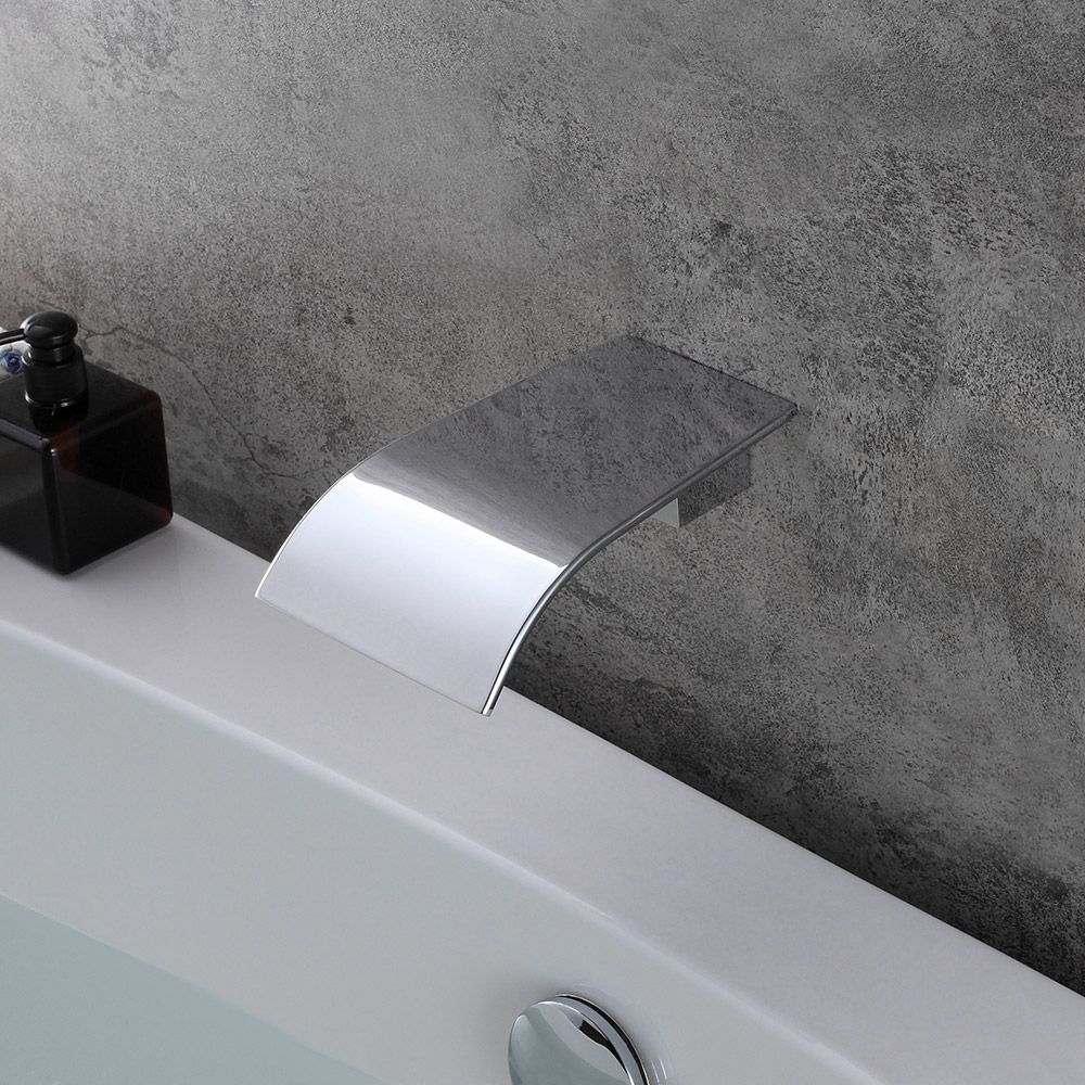 Milly Stainless Steel Wall Mounted Waterfall Bathroom Spout Polished Chrome