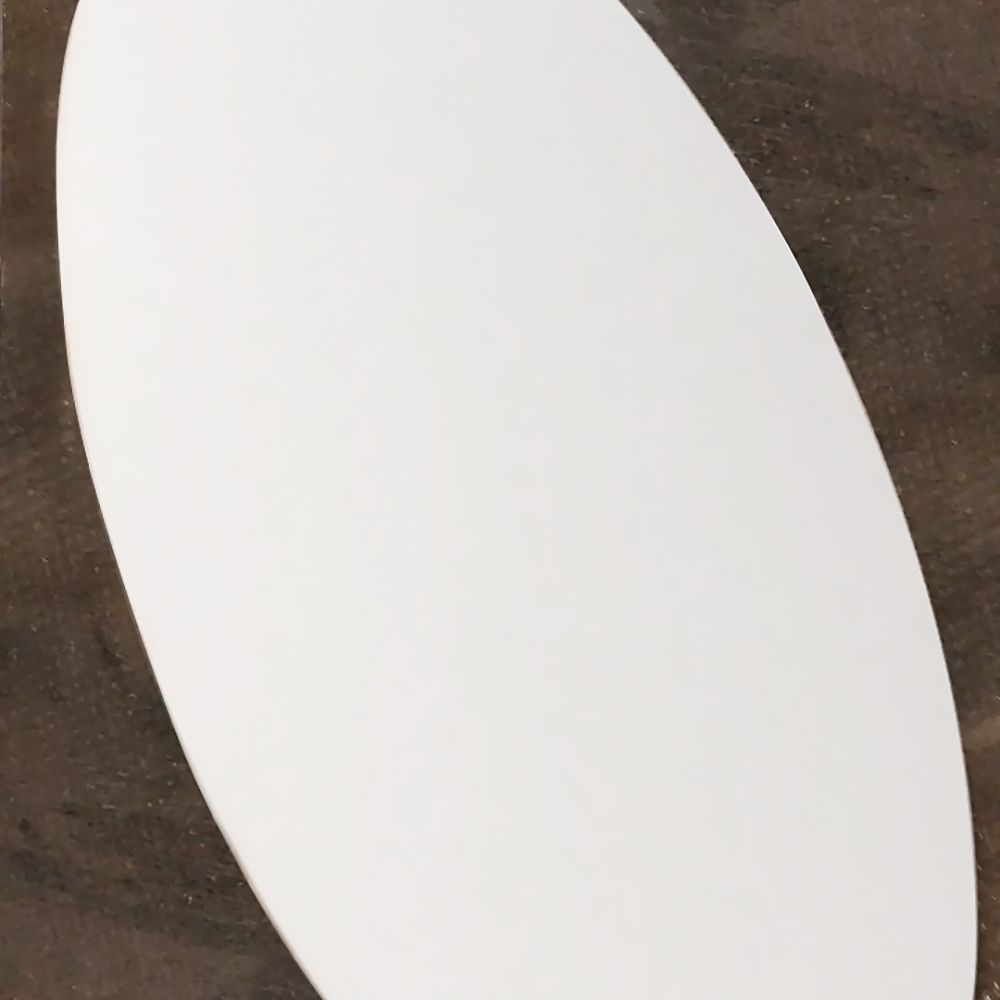 39" White & Natural Oval Coffee Table with Storage Shelf Water Proof