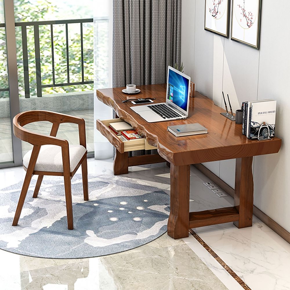 1200mm Modern Home Office Desk With Drawer Pine Wood Desk