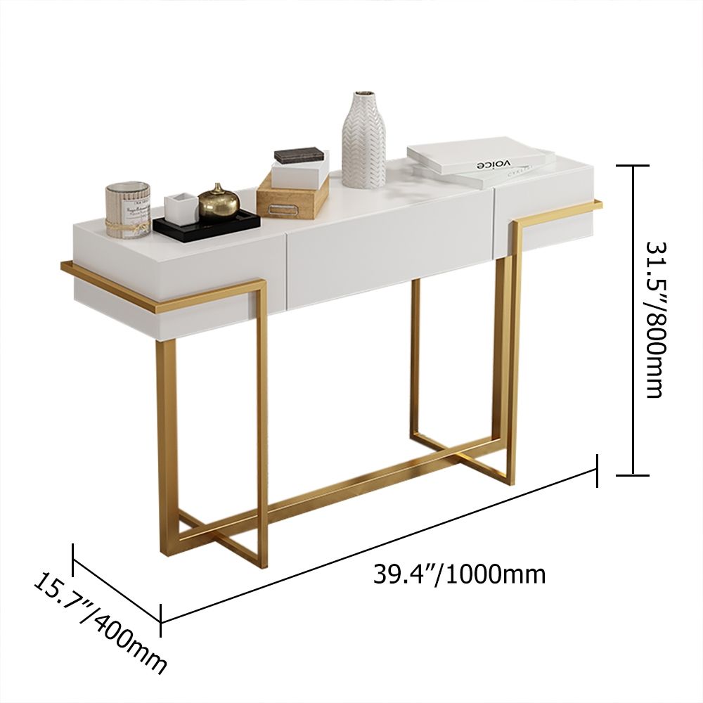 39 4 Modern White Console Table With Drawer Gold Metal Frame   58a0318a036148cf8a2aef0599d843f9 