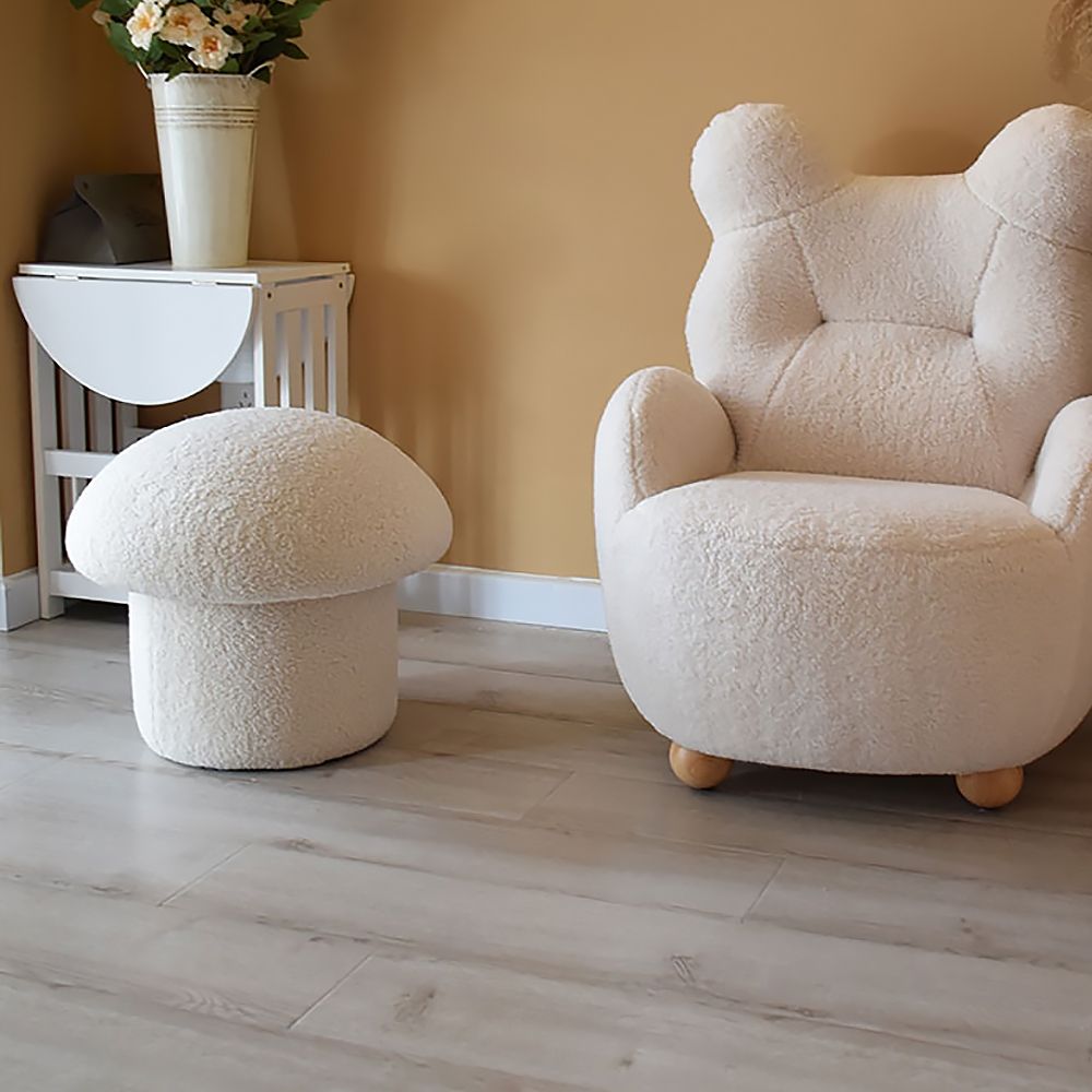 Mushroom Ottoman Stool Upholstered Cute Stool