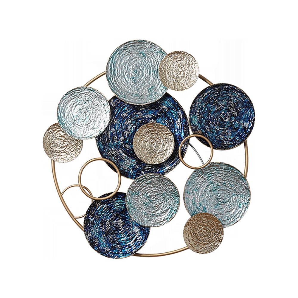 26" x 25.5" European Style Metal Multi-circles Wall Decor