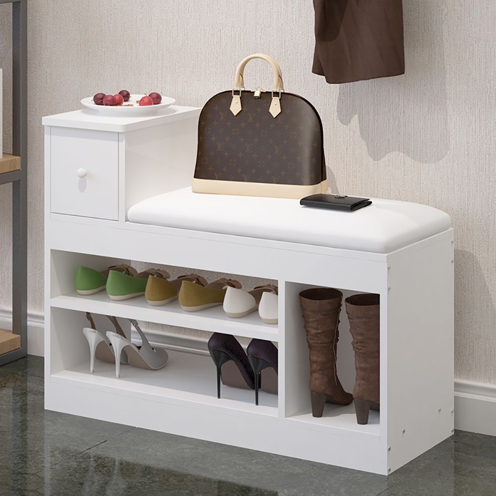 Contemporary Multifunction Upholstered Bench for Shoe/Boots Storage