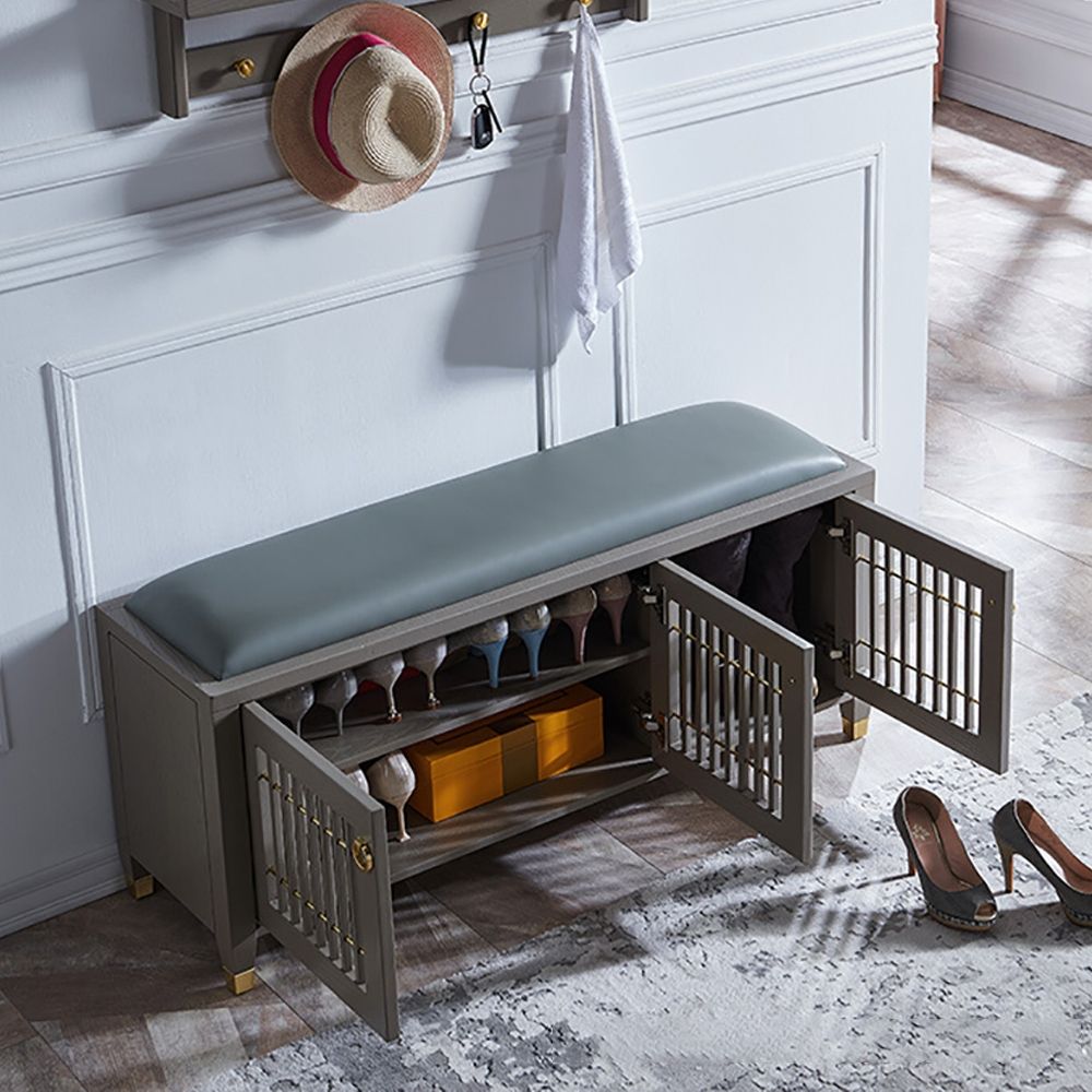 Contemporary Multifunction Upholstered Bench for Shoe Storage