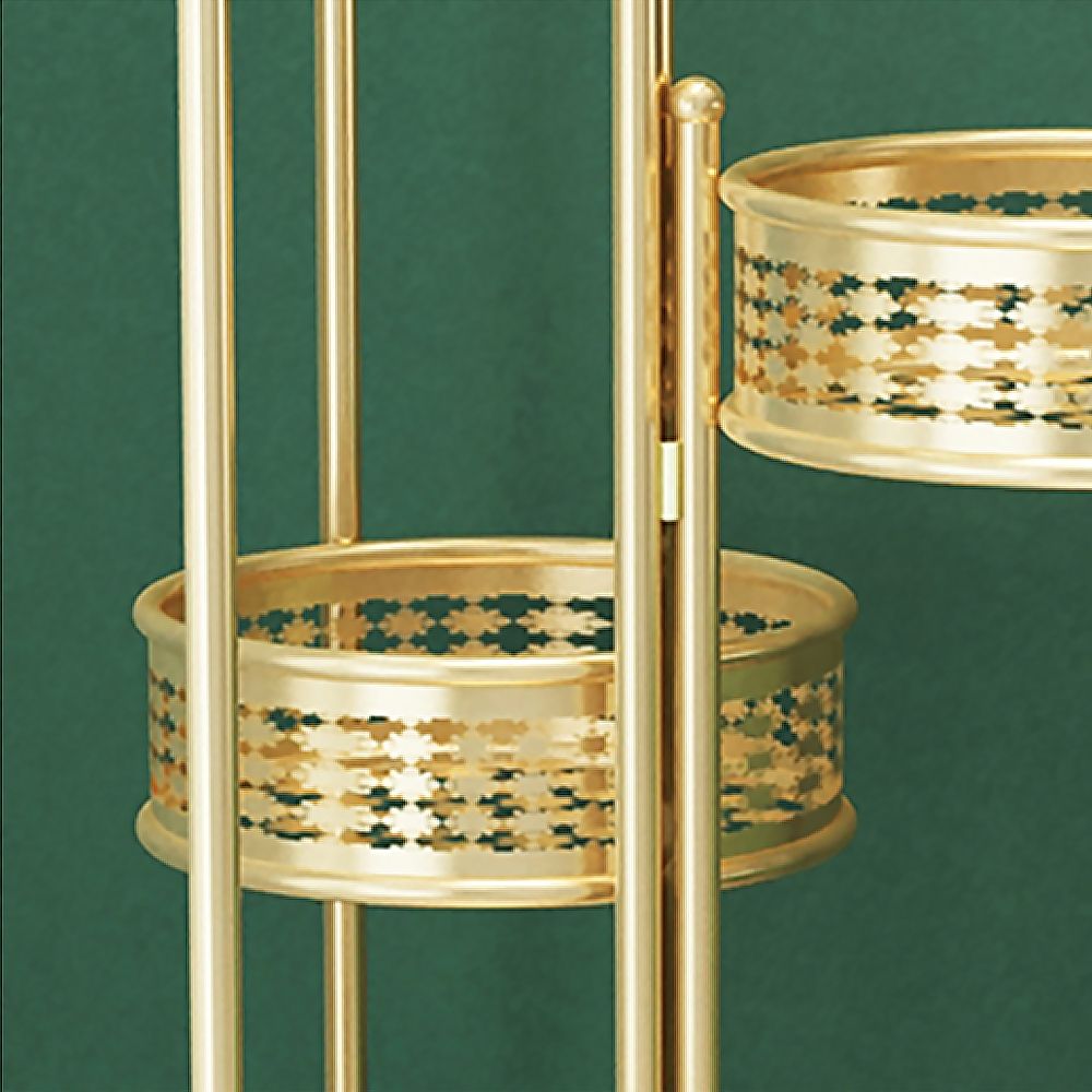 Luxury Indoor 6Tiered Standing Plant Stand in Gold