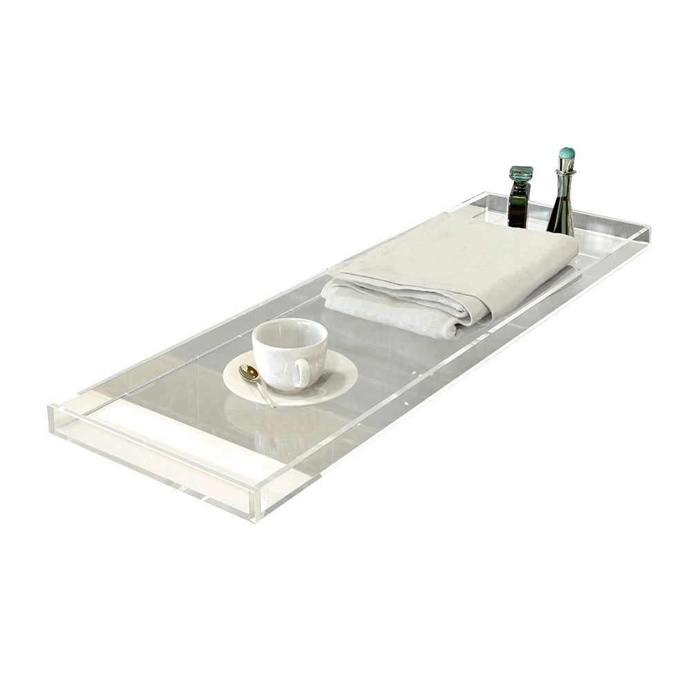 Acrylic Bathtub Tray Clear Bathroom Storage Shelf