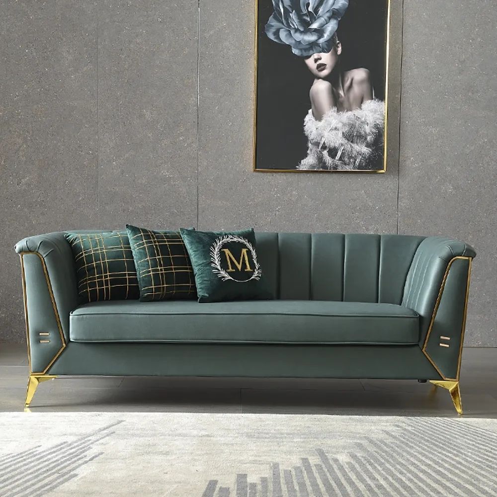 80.8" Modern Luxury Sofa Leathaire Upholstered Sofa 3Seater Sofa with