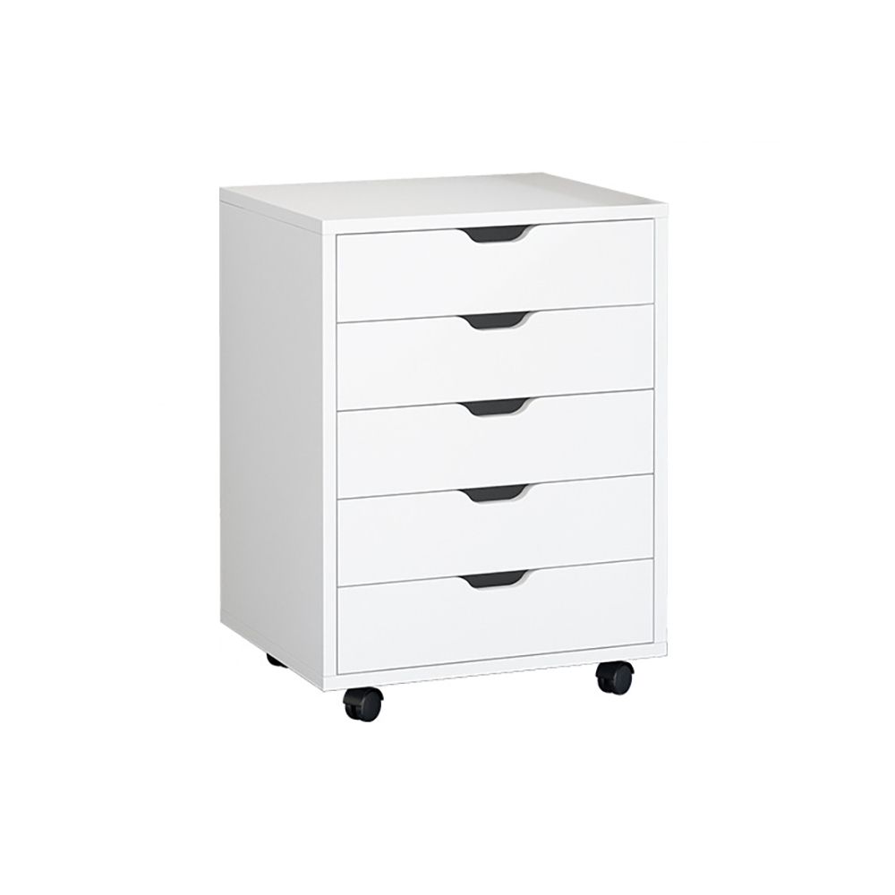 Modern White File Minimalist 5Drawer Office with
