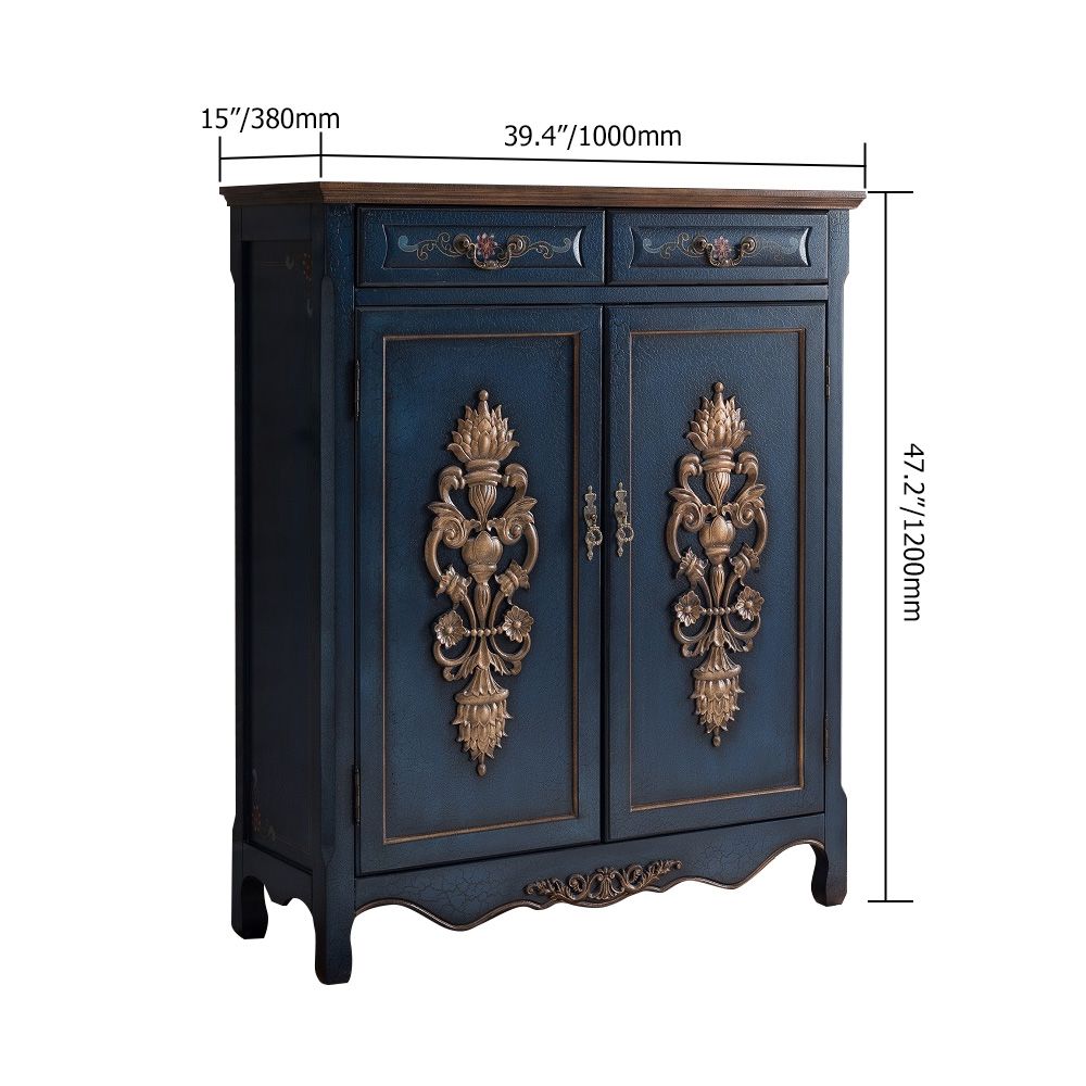 Vintage Blue Shoe Florally Patterned & Embossed 16 Pairs Shoes