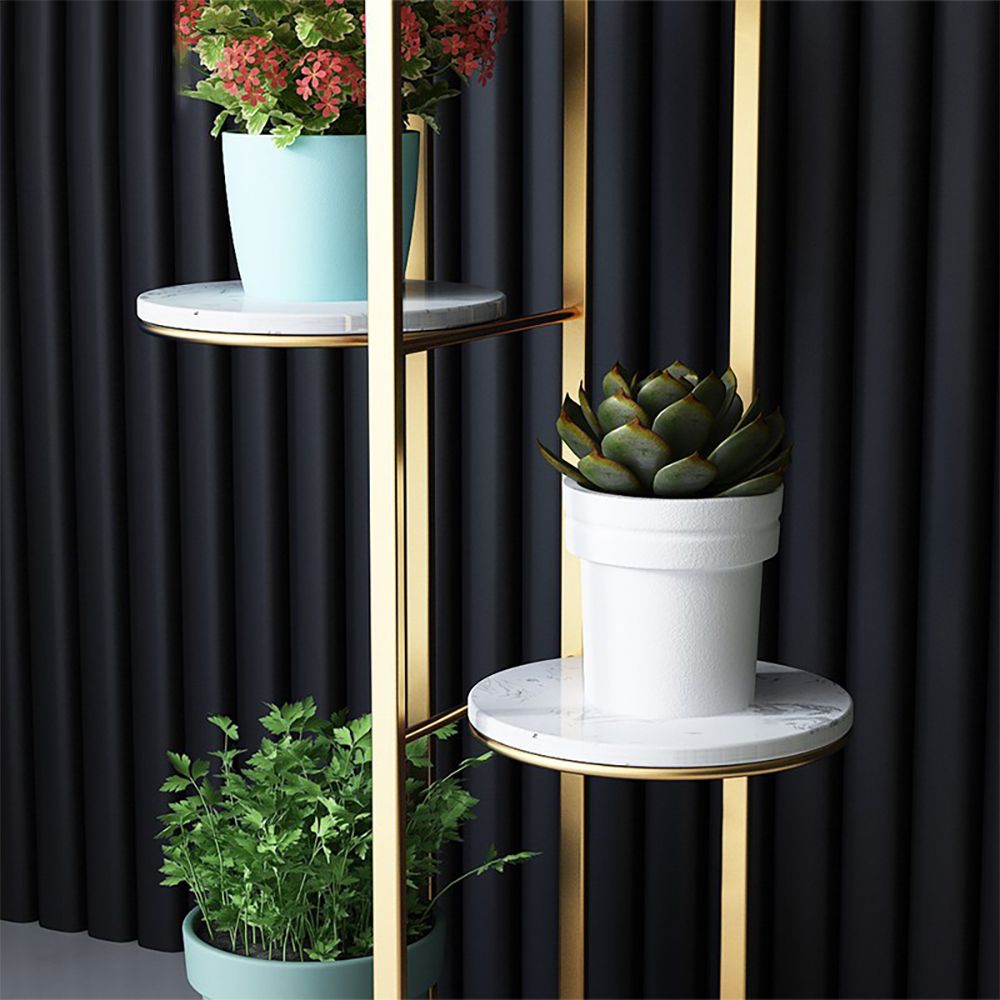Nordic Freestanding Display Plant Stand in Gold