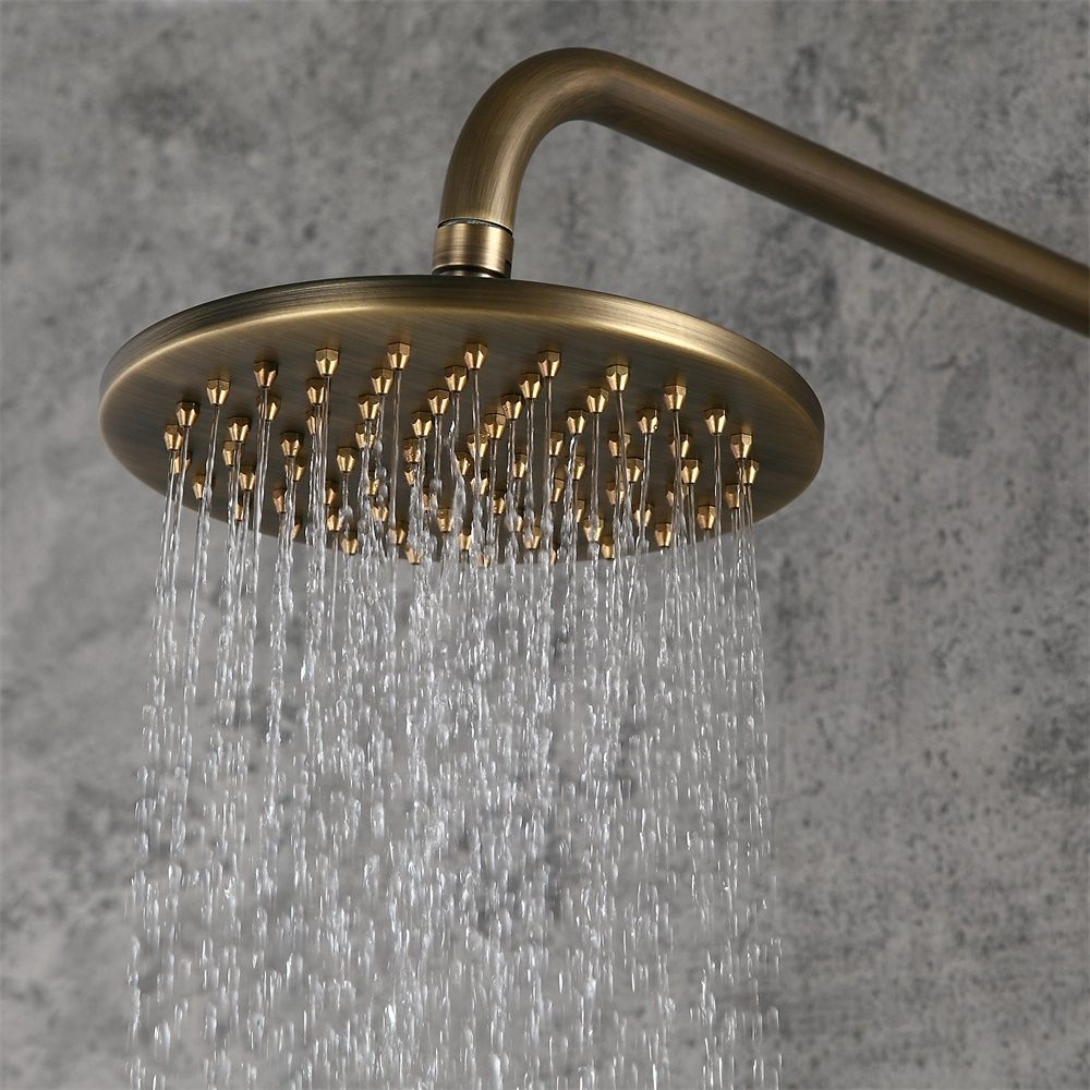 Brewst Round Rain Showerhead Only Wall Mount Shower System in Antique ...