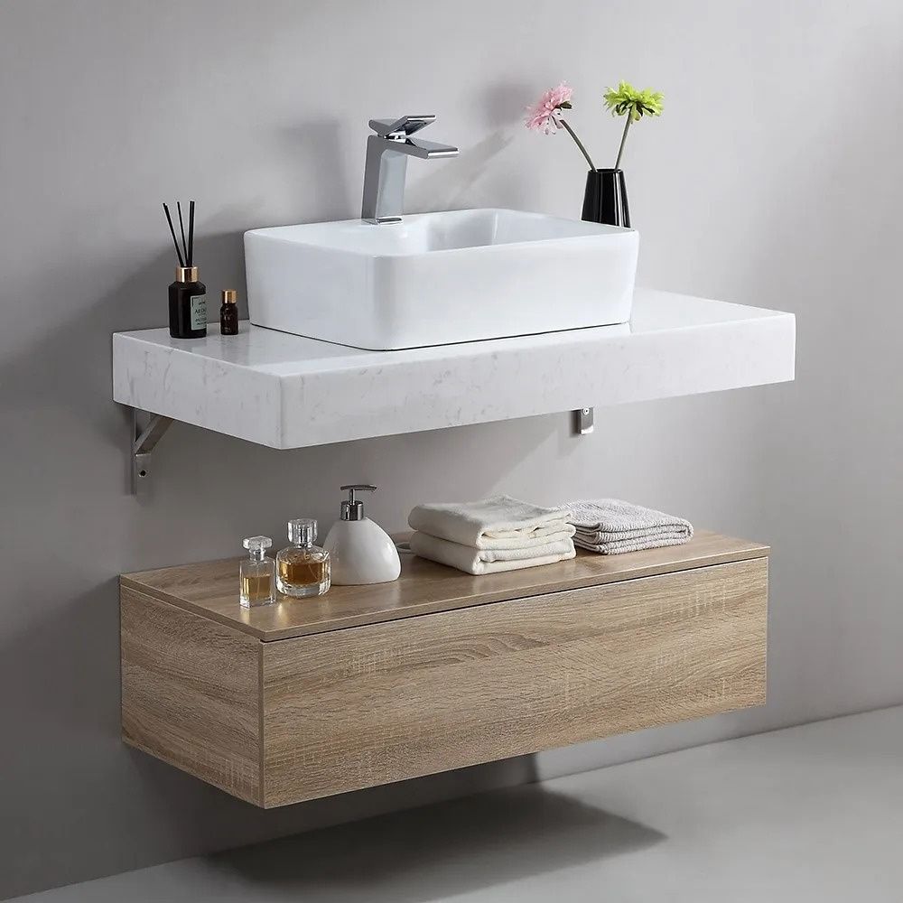 Modern 354 Floating Wall Mount Single Bathroom Vanity Set 9239