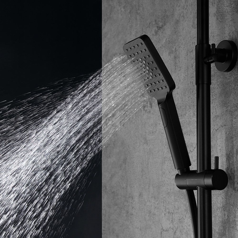 Modern Exposed Rainfall Thermostatic Shower Fixture with Hand Shower in ...