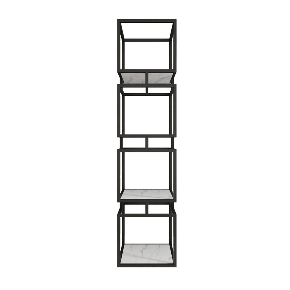 1100mm Narrow Black Shelf Metal Tower Display Shelf Cube Bookcase
