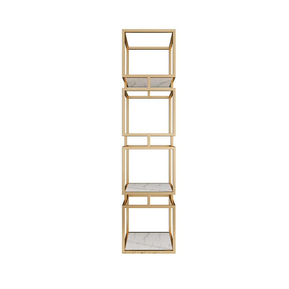 433 Narrow Gold Shelf Metal Tower Display Shelf Cube Bookcase 7909