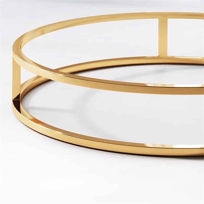 White Round Swivel Coffee Table with Storage Stainless Steel Base