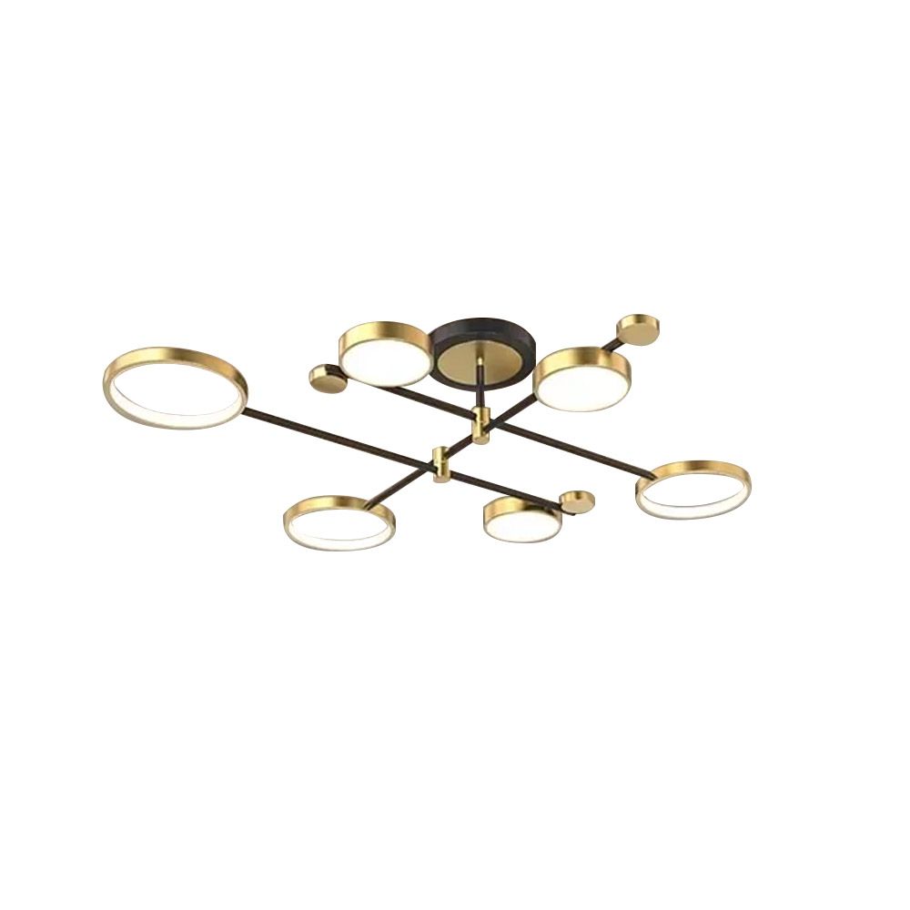 Rivendell 17 Light 120V Semi-Flush Mount in French Gold with Clear Radiance Crystal main image 1