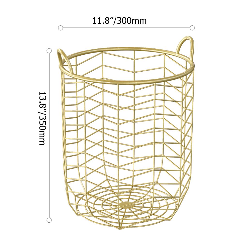 Round Metal Modern Laundry Basket with Handles