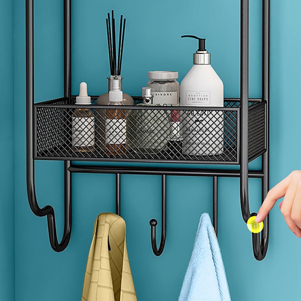 modern shelf with hooks