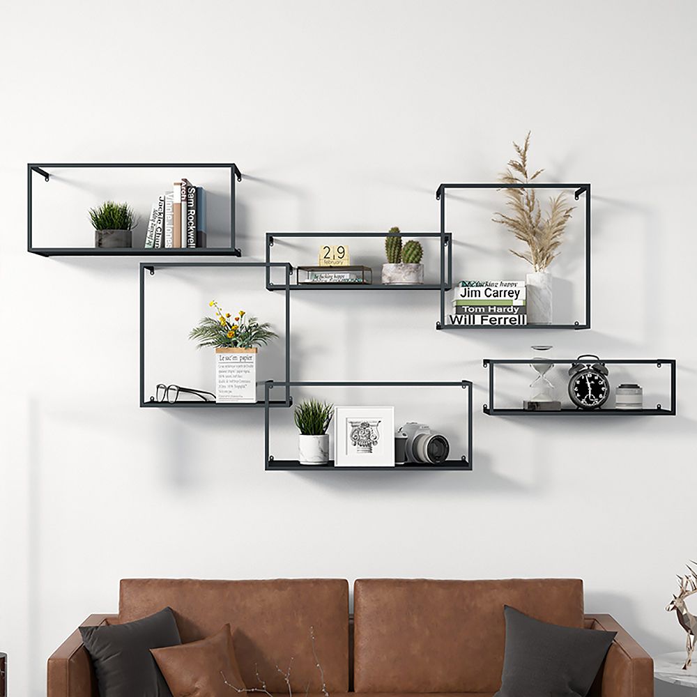 Modern Abstract WallMounted Shelving in Metal