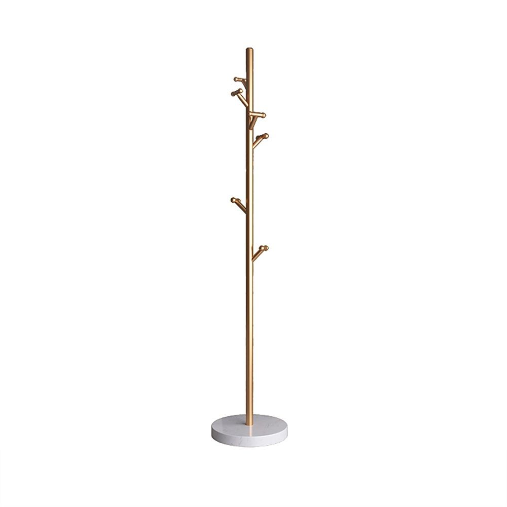 Scandinavian Style Standing Coat Rack with White Marble BaseGold