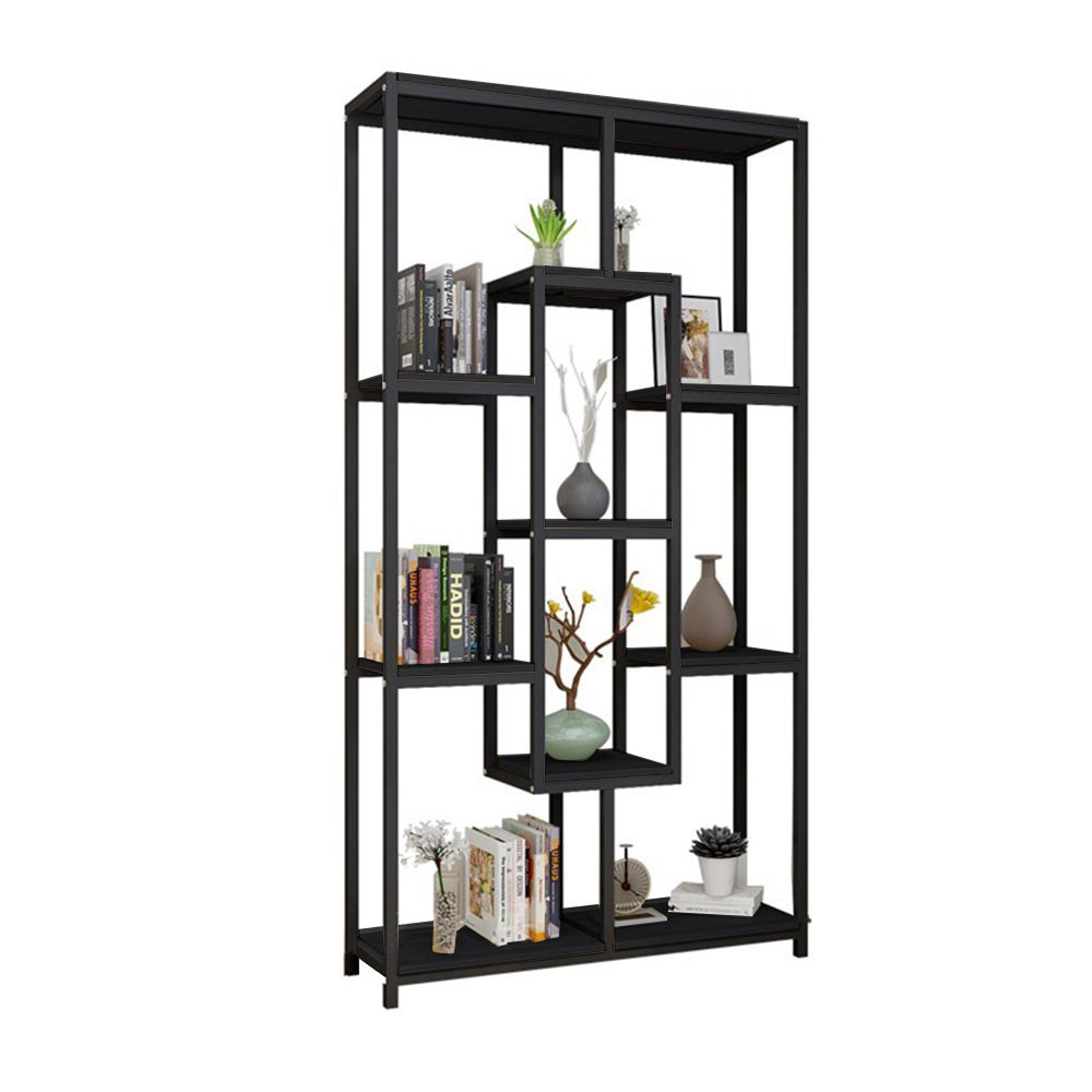 Contemporary Geometric Bookshelf in Black