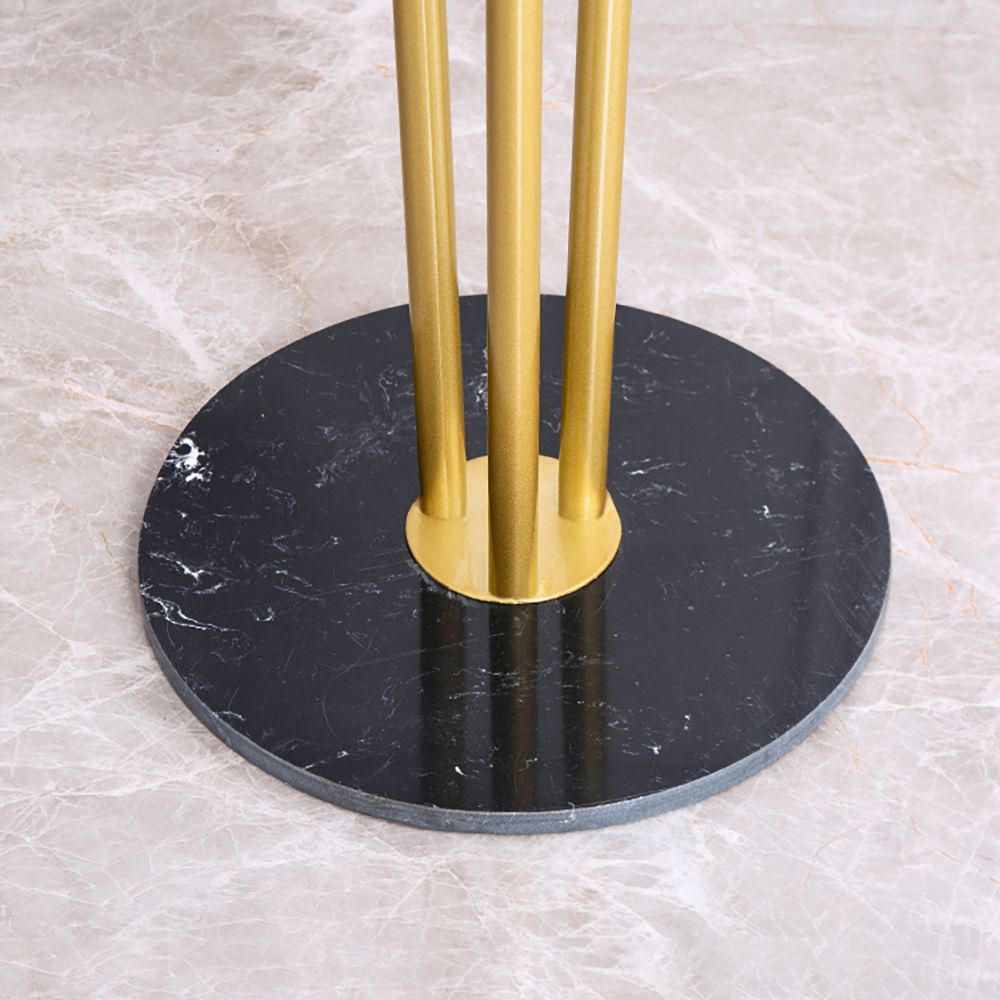 75" Gold Modern Unique Metal Coat Rack Marble Base