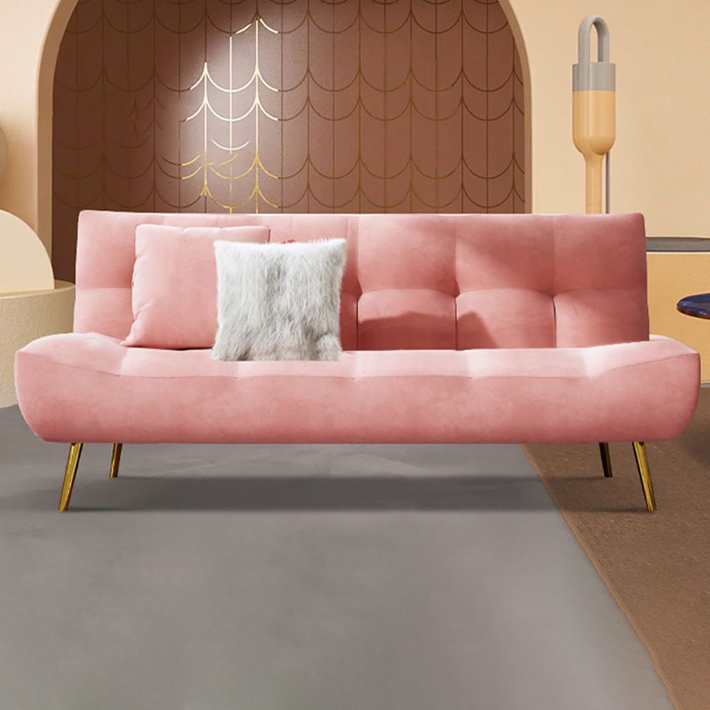 70 9 Pink Sleeper Sofa Bed Velvet Upholstered Sofa Convertible Couch   98be009b86074384810b810ca1442a6c 