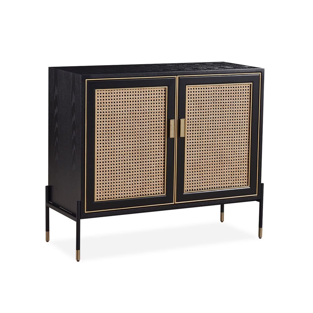 rattan toy cabinet