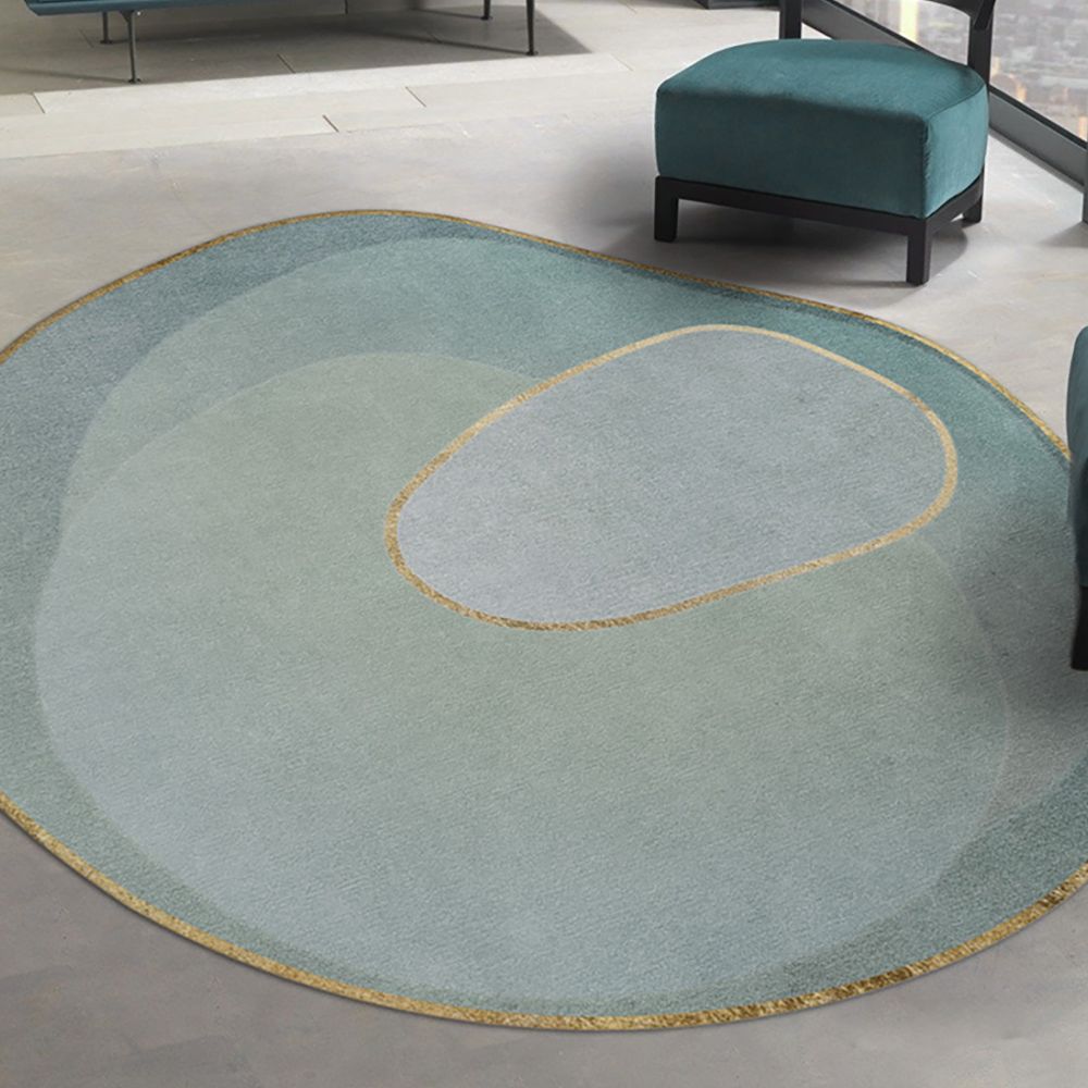 1500mm x 1500mm Handmade Creative Irregular Green Area Rug