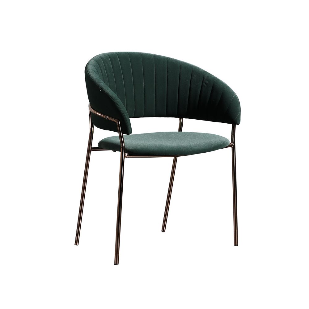 Green Modern Upholstered Dining Chair Set of 2 for Dining Room